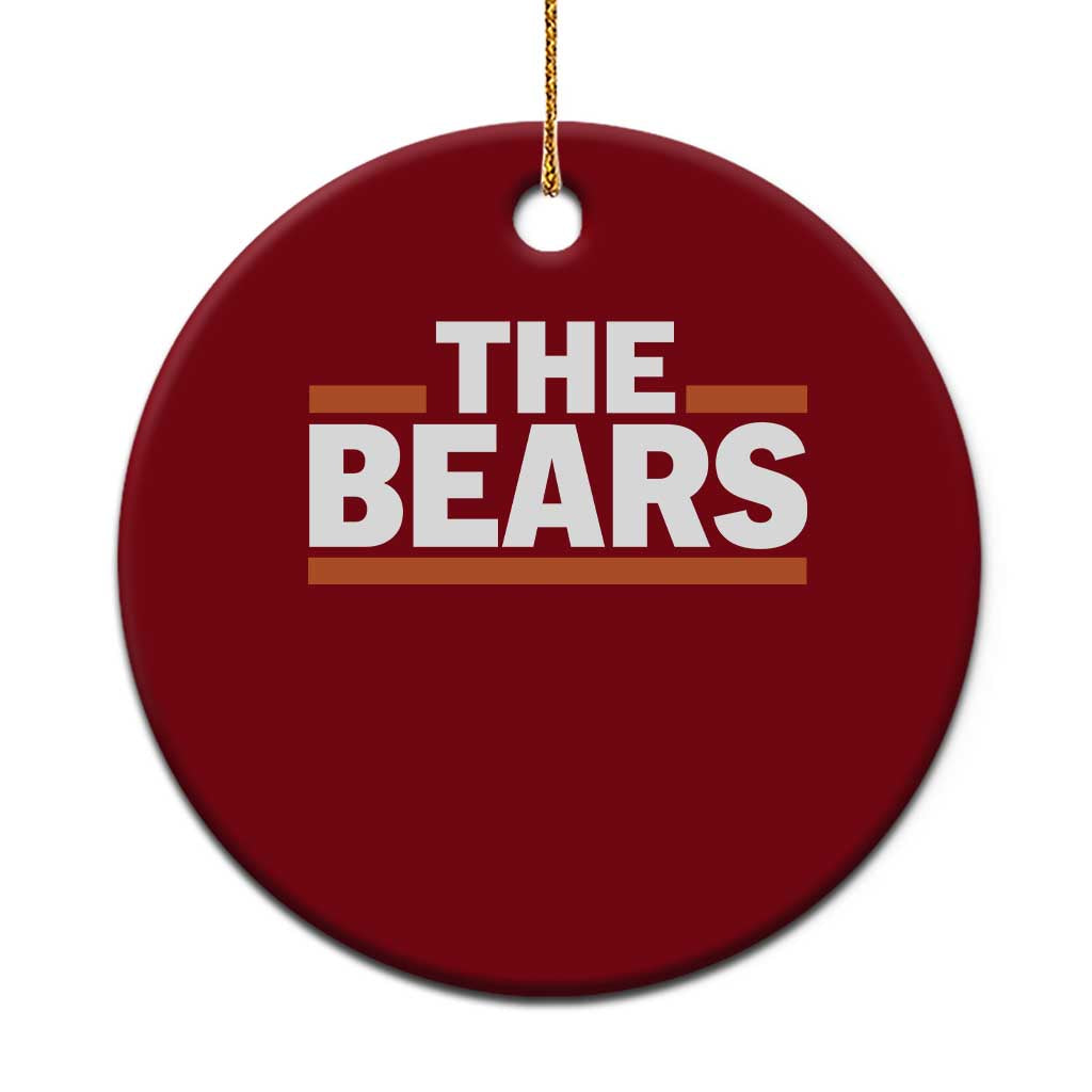 Funny Bears Lover Ceramic Ornament Orange Stripes Grizzly Animal TS11 1pc Red Print Your Wear