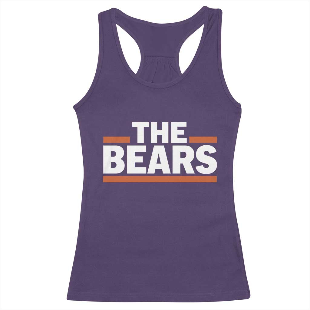 Funny Bears Lover Racerback Tank Top Orange Stripes Grizzly Animal TS11 Purple Print Your Wear