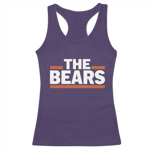Funny Bears Lover Racerback Tank Top Orange Stripes Grizzly Animal TS11 Purple Print Your Wear