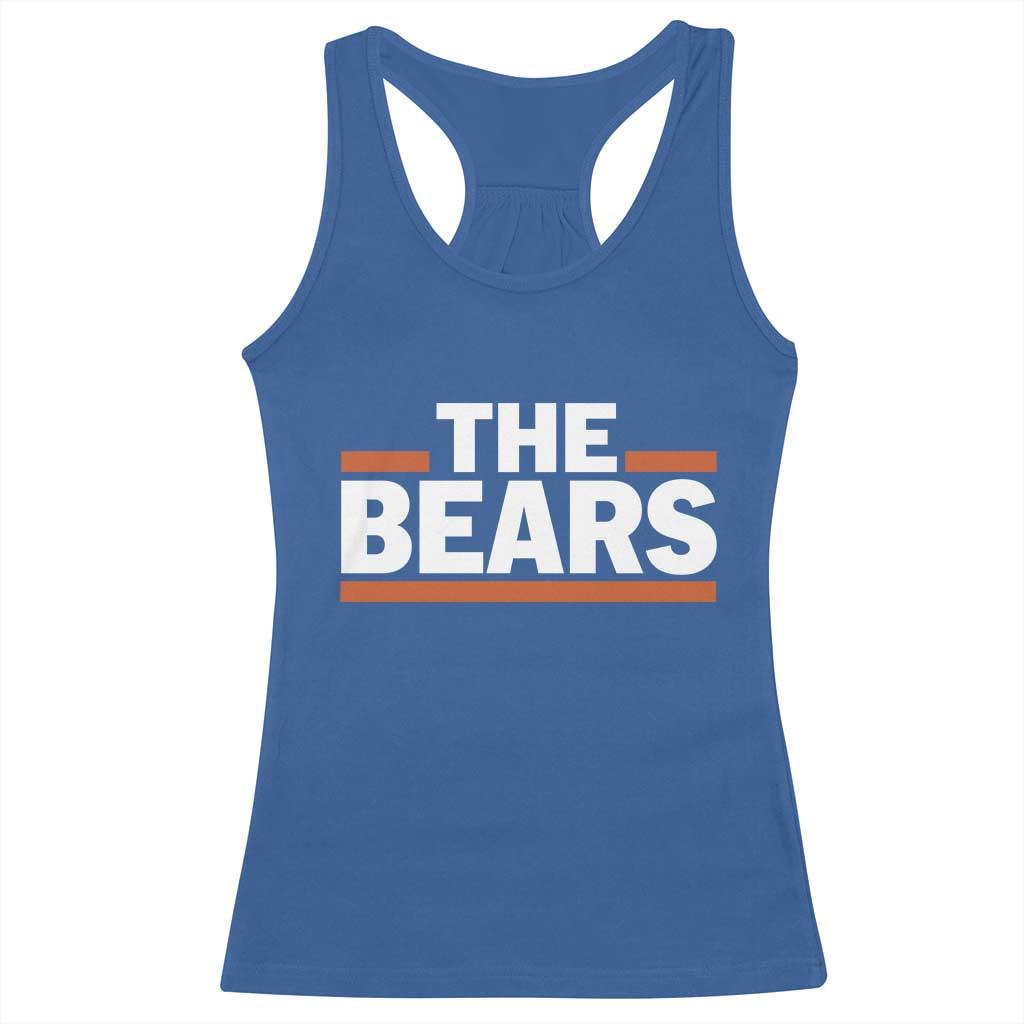 Funny Bears Lover Racerback Tank Top Orange Stripes Grizzly Animal TS11 Royal Blue Print Your Wear