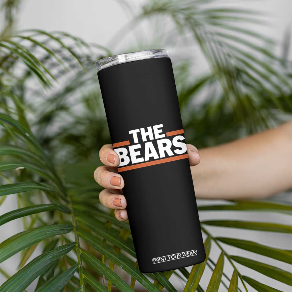 Funny Bears Lover Skinny Tumbler Orange Stripes Grizzly Animal TS11 Print Your Wear