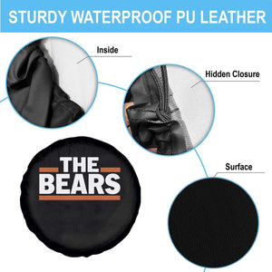 Funny Bears Lover Spare Tire Cover Orange Stripes Grizzly Animal TS11 Print Your Wear
