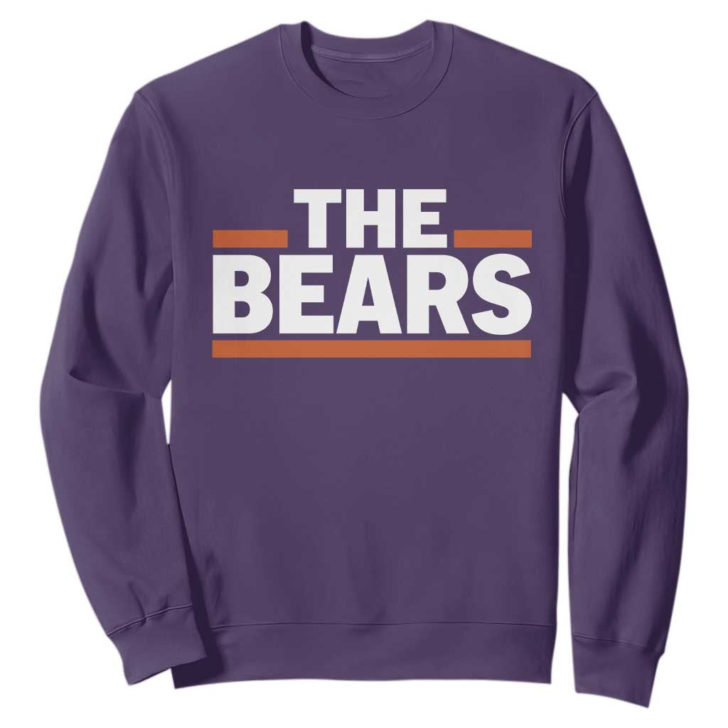 Funny Bears Lover Sweatshirt Orange Stripes Grizzly Animal TS11 Purple Print Your Wear