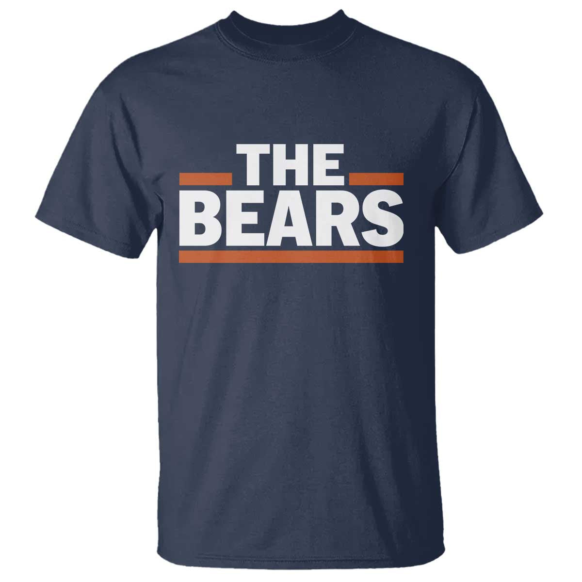 Funny Bears Lover T Shirt Orange Stripes Grizzly Animal TS11 Navy Print Your Wear