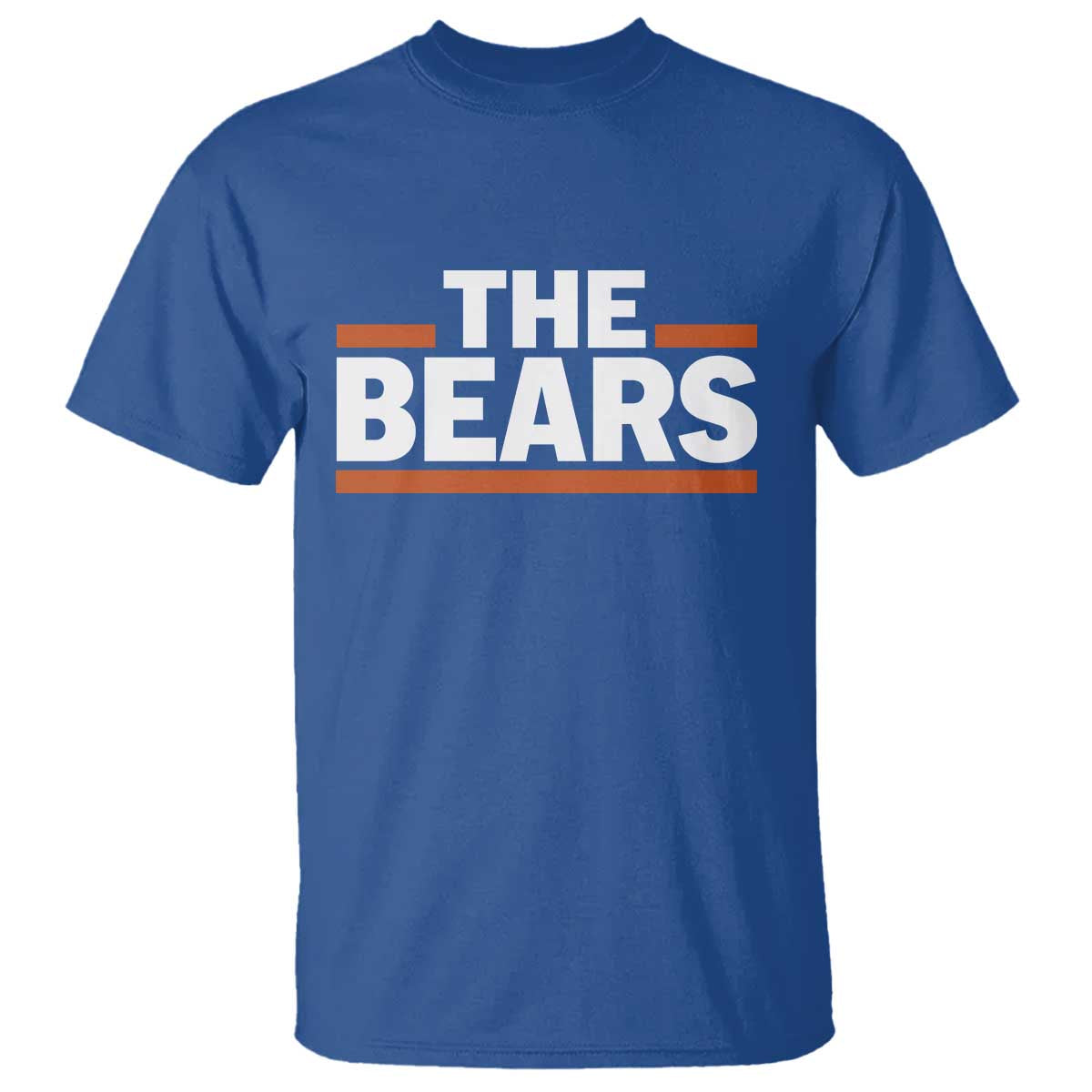 Funny Bears Lover T Shirt Orange Stripes Grizzly Animal TS11 Royal Blue Print Your Wear
