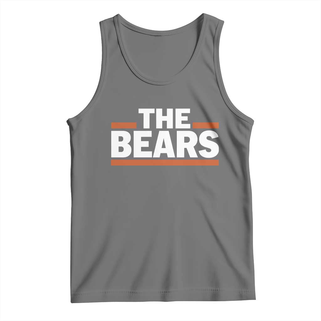 Funny Bears Lover Tank Top Orange Stripes Grizzly Animal TS11 Black Heather Print Your Wear