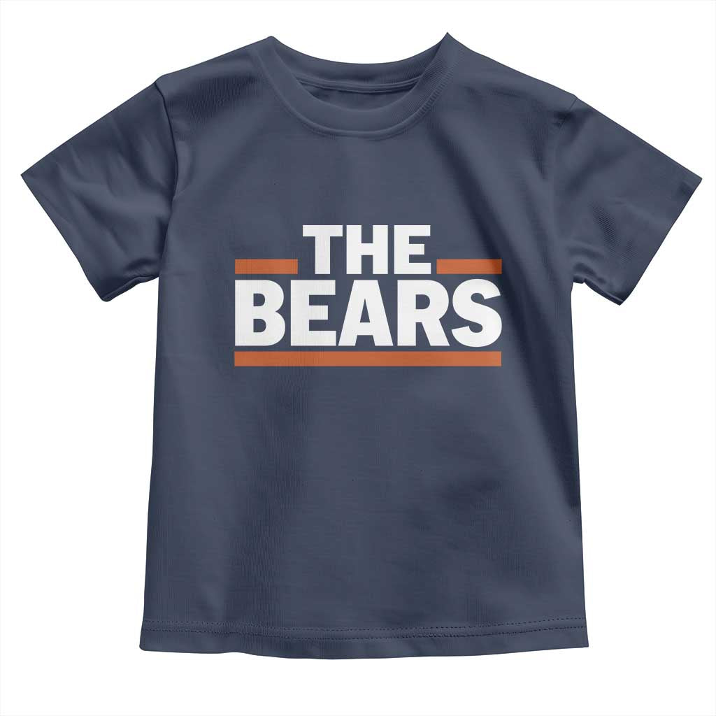Funny Bears Lover Toddler T Shirt Orange Stripes Grizzly Animal TS11 Navy Print Your Wear