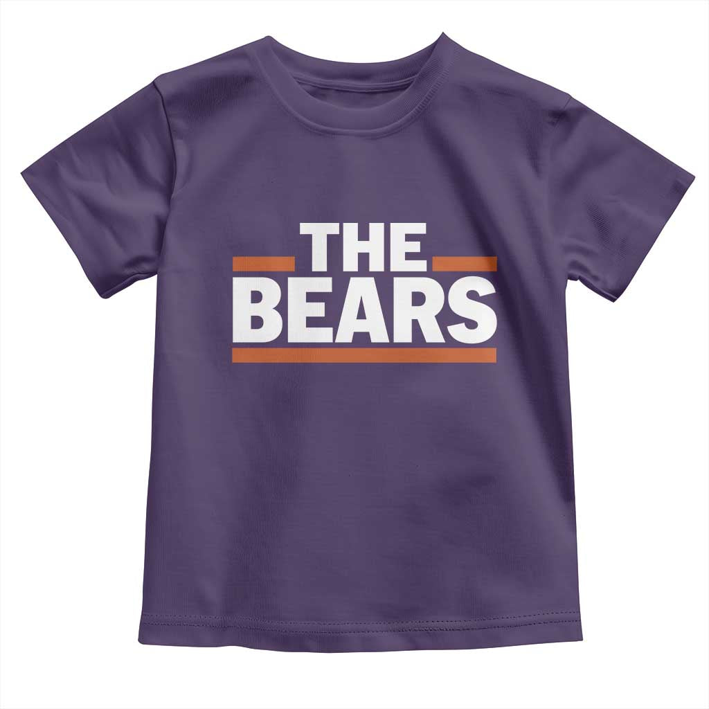 Funny Bears Lover Toddler T Shirt Orange Stripes Grizzly Animal TS11 Purple Print Your Wear