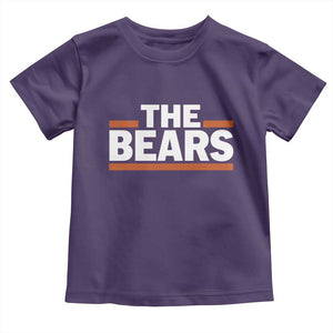 Funny Bears Lover Toddler T Shirt Orange Stripes Grizzly Animal TS11 Purple Print Your Wear