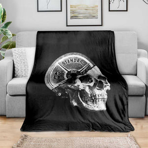 Skull 45 lbs Plate Weight Lifting Gym Workout Throw Blanket TS11 Print Your Wear