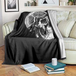 Skull 45 lbs Plate Weight Lifting Gym Workout Throw Blanket TS11 Print Your Wear