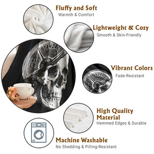 Skull 45 lbs Plate Weight Lifting Gym Workout Throw Blanket TS11 Print Your Wear