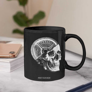 Skull 45 lbs Plate Weight Lifting Gym Workout Coffee Mug TS11 Print Your Wear