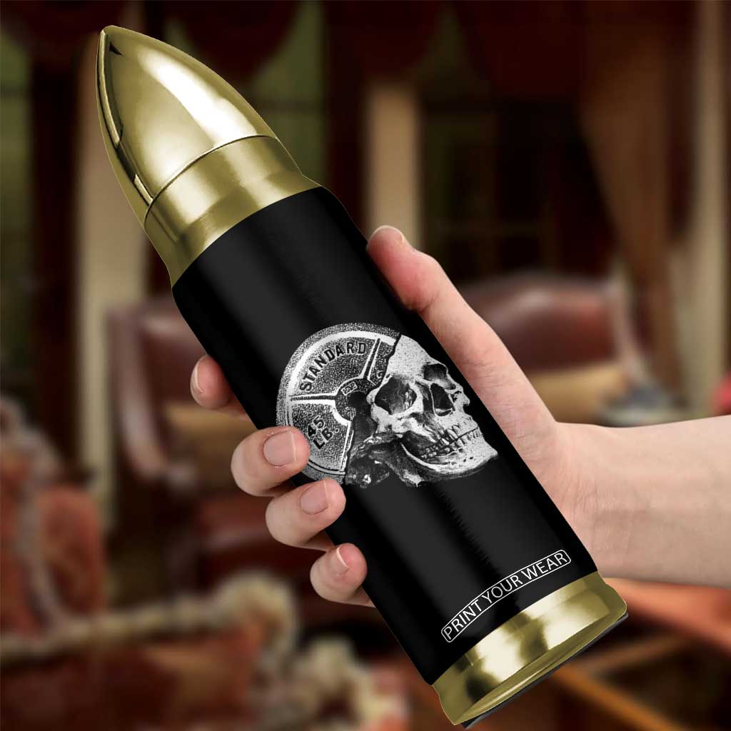 Skull 45 lbs Plate Weight Lifting Gym Workout Bullet Tumbler TS11 Print Your Wear