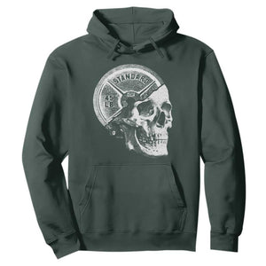 Skull 45 lbs Plate Weight Lifting Gym Workout Hoodie TS11 Dark Forest Green Print Your Wear