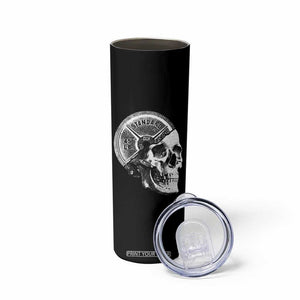 Skull 45 lbs Plate Weight Lifting Gym Workout Skinny Tumbler TS11 Print Your Wear