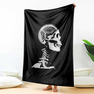 Funny Skeleton 45 lbs Plate Weight Lifting Gym Working Out Throw Blanket TS11 Print Your Wear