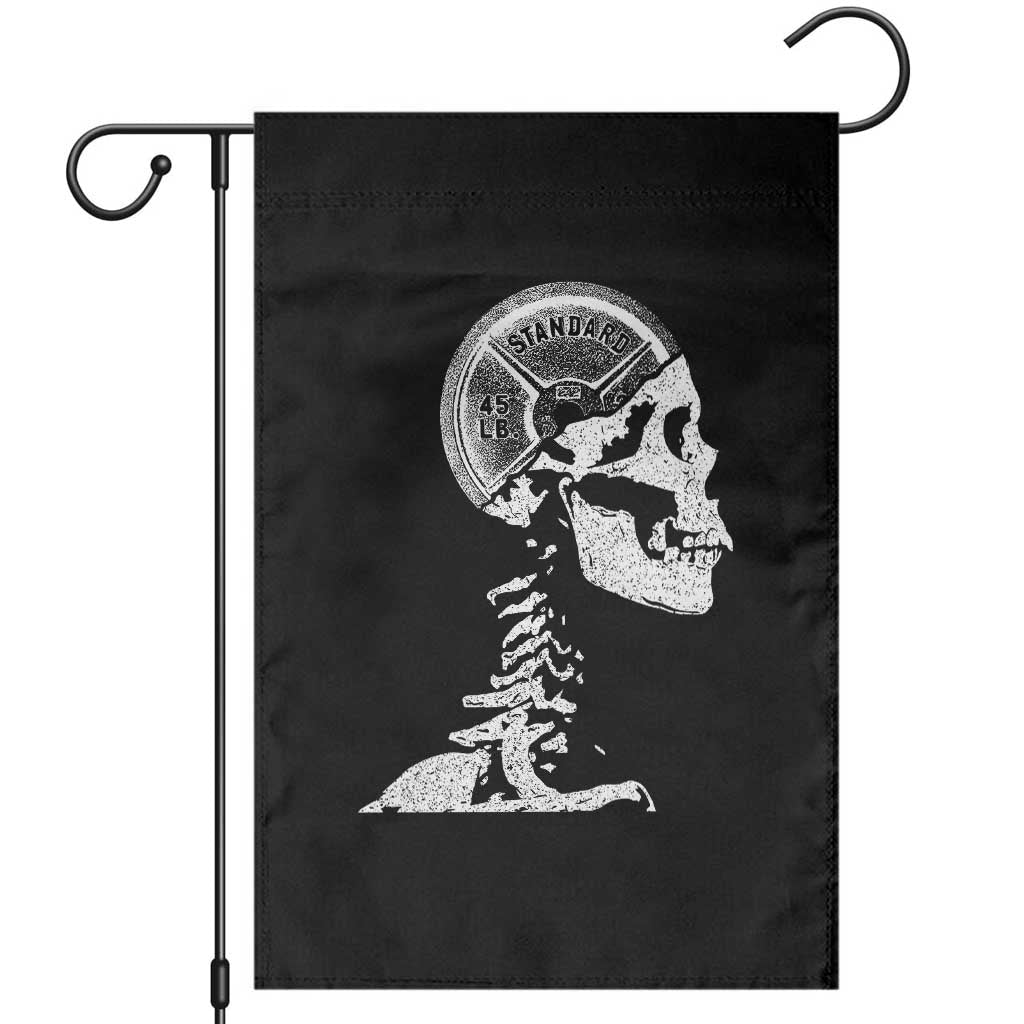 Funny Skeleton 45 lbs Plate Weight Lifting Gym Working Out Garden Flag TS11 Black Print Your Wear