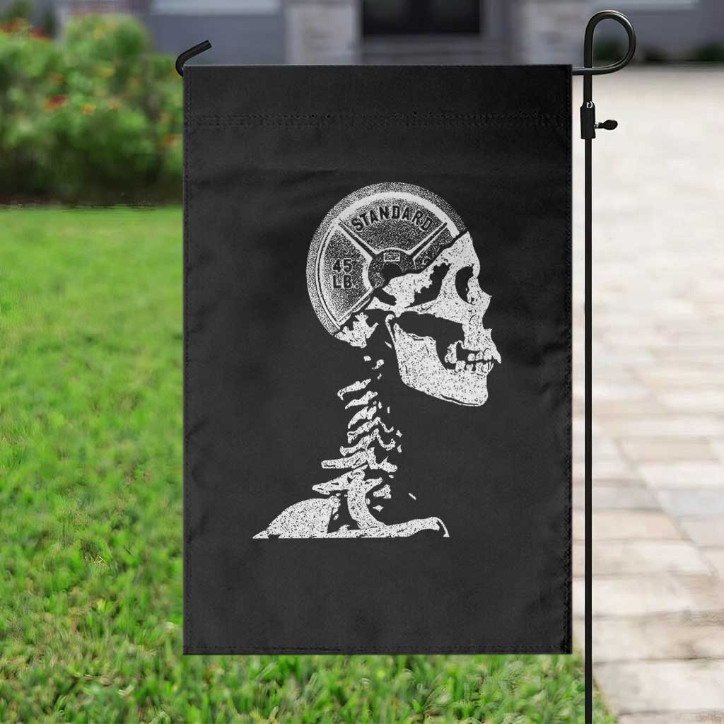 Funny Skeleton 45 lbs Plate Weight Lifting Gym Working Out Garden Flag TS11 Print Your Wear