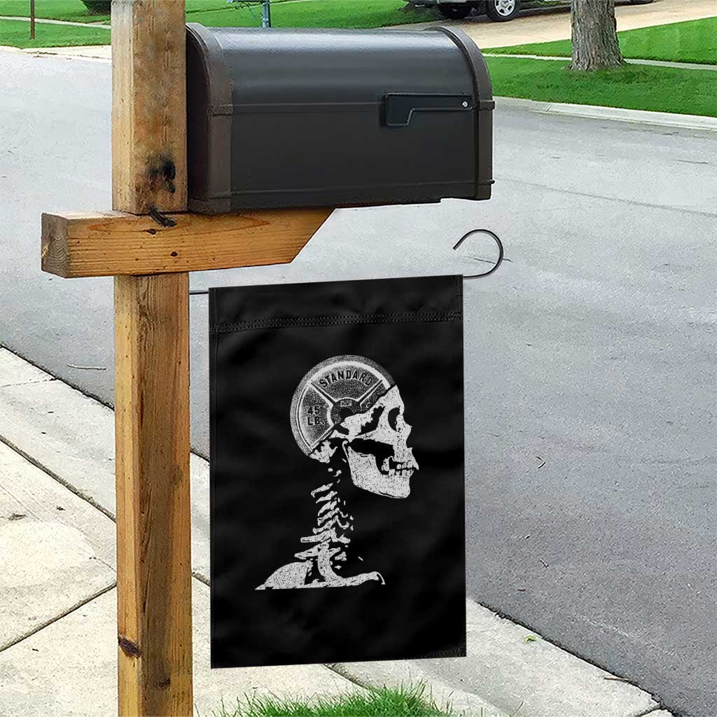 Funny Skeleton 45 lbs Plate Weight Lifting Gym Working Out Garden Flag TS11 Print Your Wear