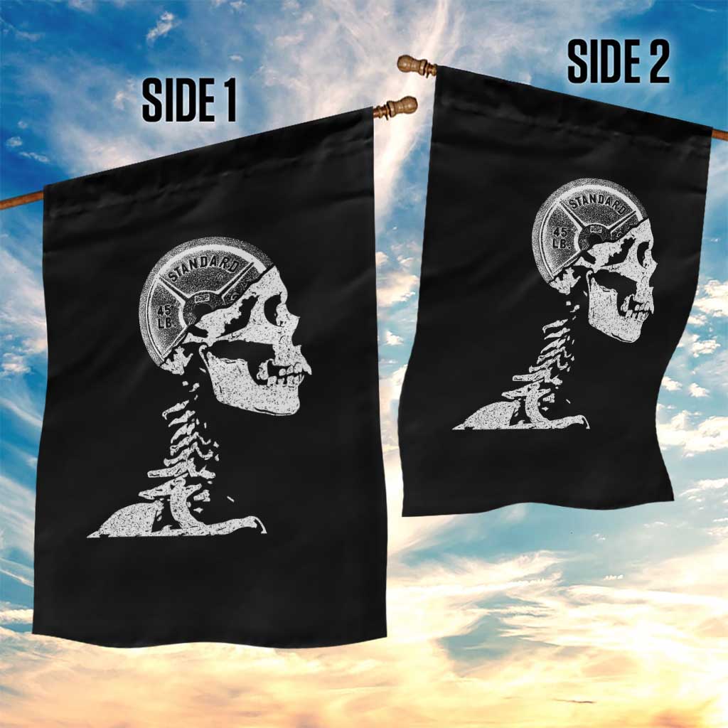 Funny Skeleton 45 lbs Plate Weight Lifting Gym Working Out Garden Flag TS11 Print Your Wear