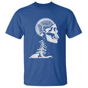 Funny Skeleton 45 lbs Plate Weight Lifting Gym Working Out T Shirt TS11 Royal Blue Print Your Wear