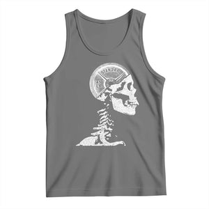 Funny Skeleton 45 lbs Plate Weight Lifting Gym Working Out Tank Top TS11 Black Heather Print Your Wear