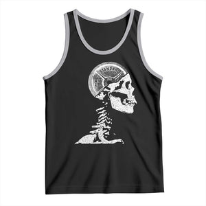 Funny Skeleton 45 lbs Plate Weight Lifting Gym Working Out Tank Top TS11 Black Athletic Heather Print Your Wear