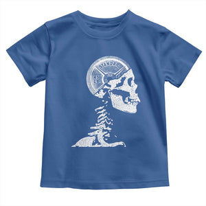Funny Skeleton 45 lbs Plate Weight Lifting Gym Working Out Toddler T Shirt TS11 Royal Blue Print Your Wear