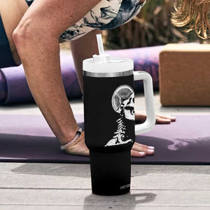 Funny Skeleton 45 lbs Plate Weight Lifting Gym Working Out Tumbler With Handle TS11 Print Your Wear