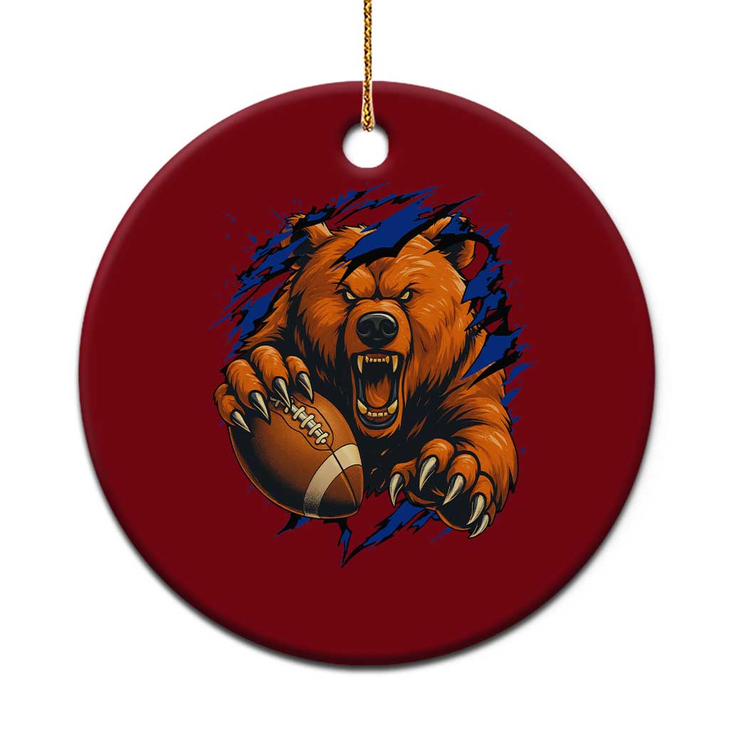 Funny CFB Game Day Ceramic Ornament Football Lover TS11 1pc Red Print Your Wear