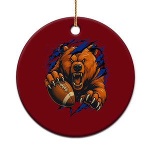 Funny CFB Game Day Ceramic Ornament Football Lover TS11 1pc Red Print Your Wear