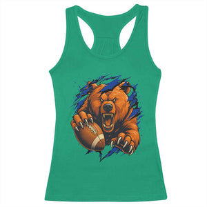 Funny CFB Game Day Racerback Tank Top Football Lover TS11 Irish Green Print Your Wear