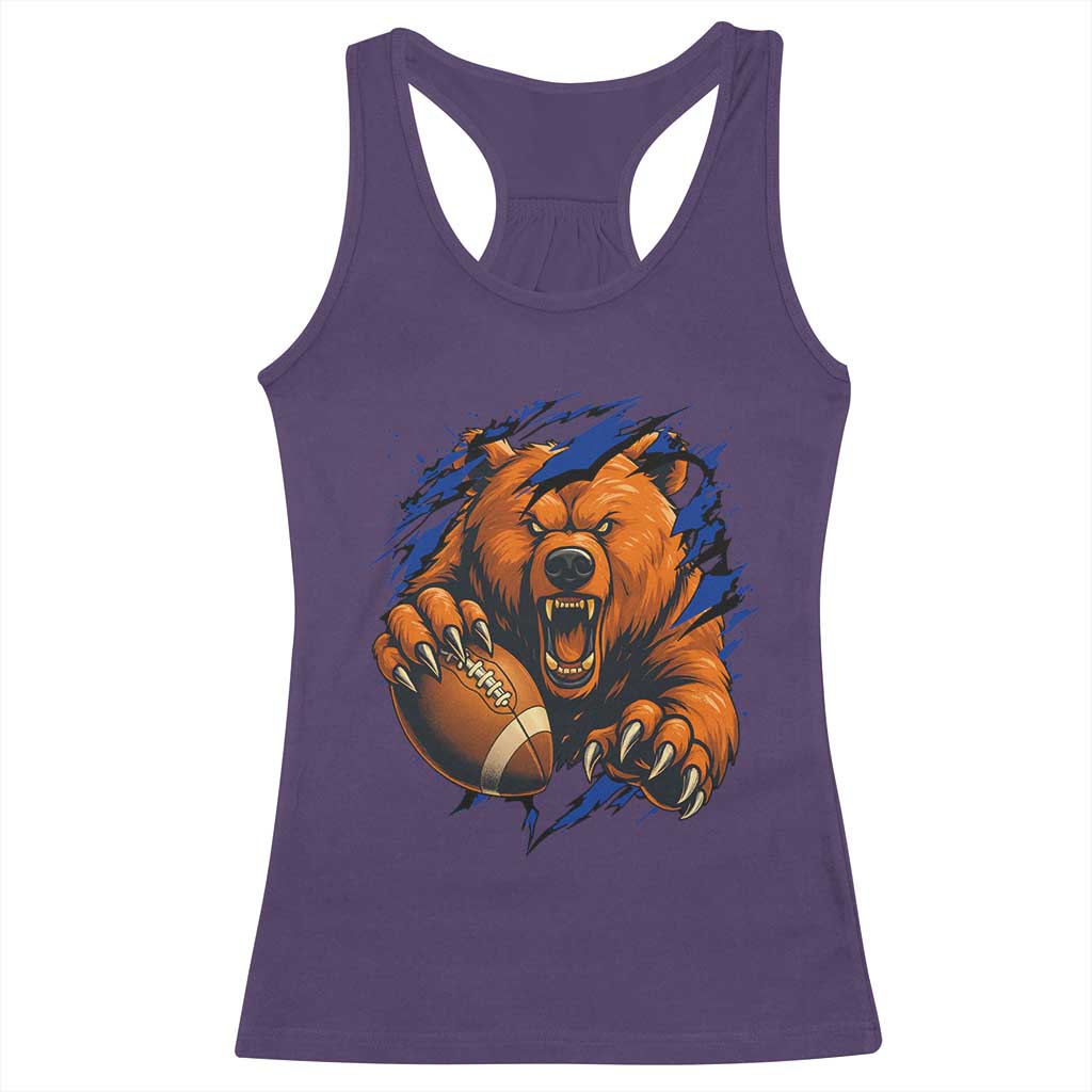 Funny CFB Game Day Racerback Tank Top Football Lover TS11 Purple Print Your Wear