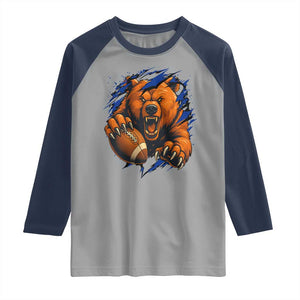 Funny CFB Game Day Raglan Shirt Football Lover TS11 Sport Gray Navy Print Your Wear