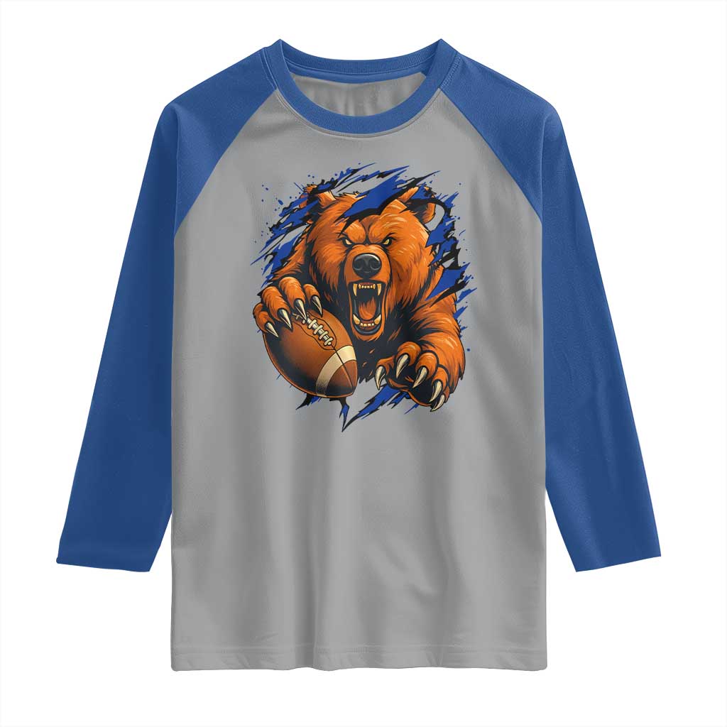 Funny CFB Game Day Raglan Shirt Football Lover TS11 Sport Gray Royal Print Your Wear