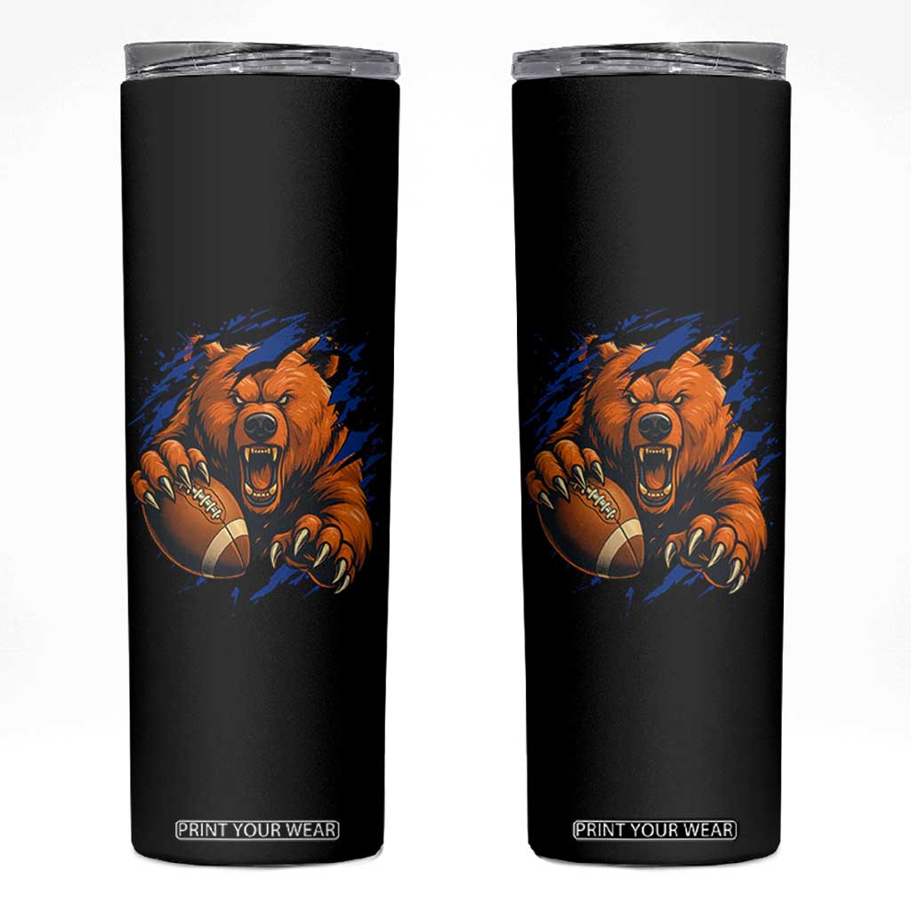 Funny CFB Game Day Skinny Tumbler Football Lover TS11 Black Print Your Wear