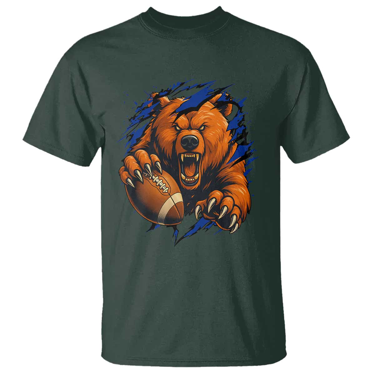 Funny CFB Game Day T Shirt Football Lover TS11 Dark Forest Green Print Your Wear