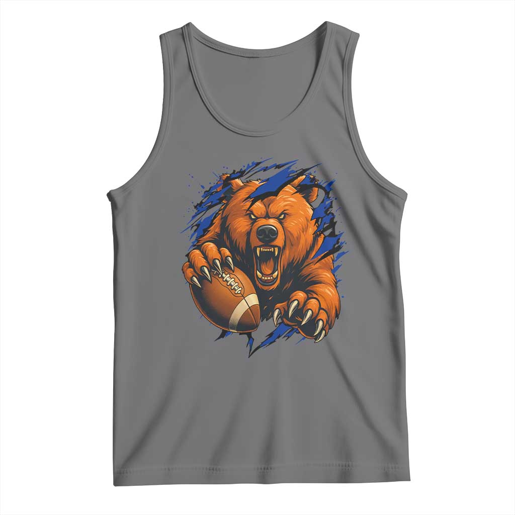 Funny CFB Game Day Tank Top Football Lover TS11 Black Heather Print Your Wear