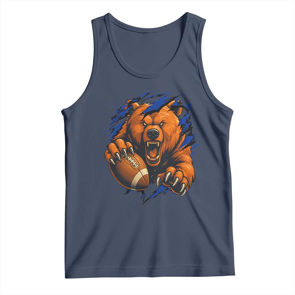 Funny CFB Game Day Tank Top Football Lover TS11 Navy Print Your Wear