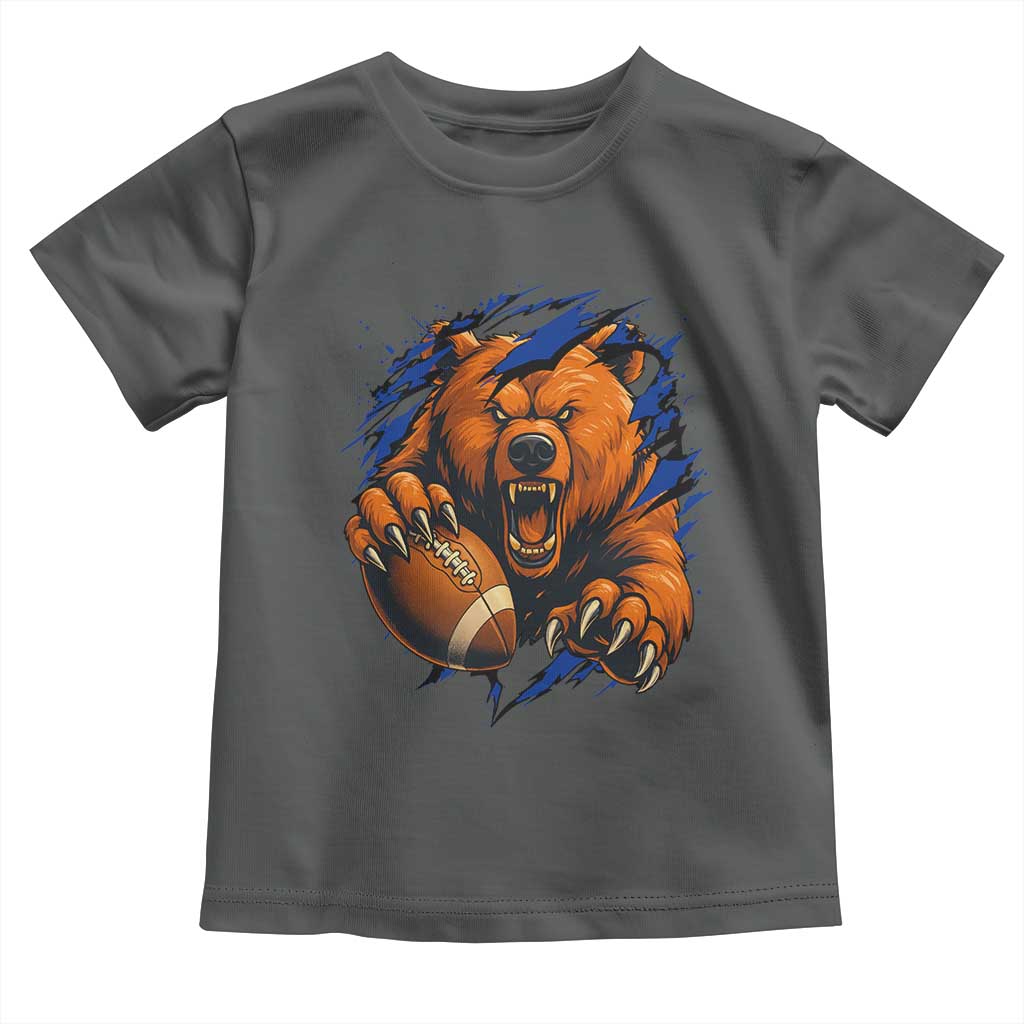 Funny CFB Game Day Toddler T Shirt Football Lover TS11 Dark Heather Print Your Wear