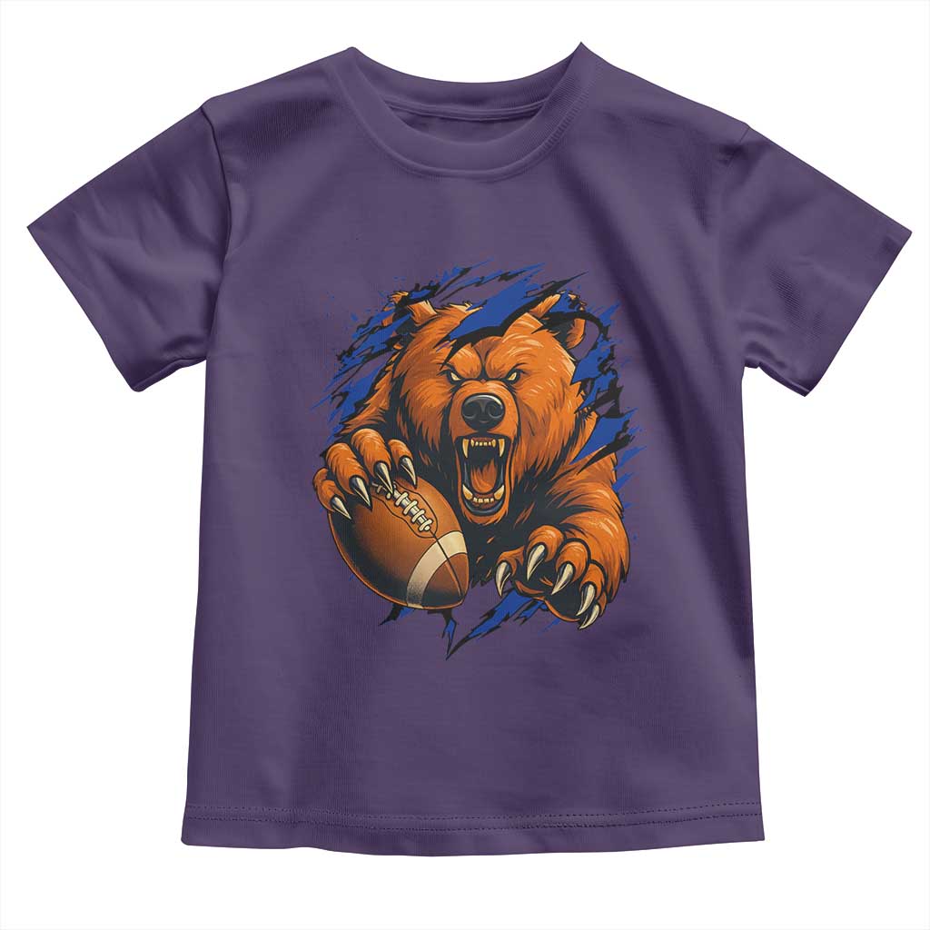 Funny CFB Game Day Toddler T Shirt Football Lover TS11 Purple Print Your Wear
