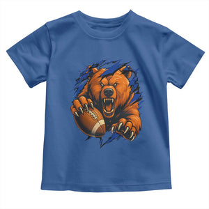 Funny CFB Game Day Toddler T Shirt Football Lover TS11 Royal Blue Print Your Wear