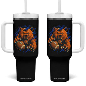 Funny CFB Game Day Tumbler With Handle Football Lover TS11 One Size: 40 oz Black Print Your Wear