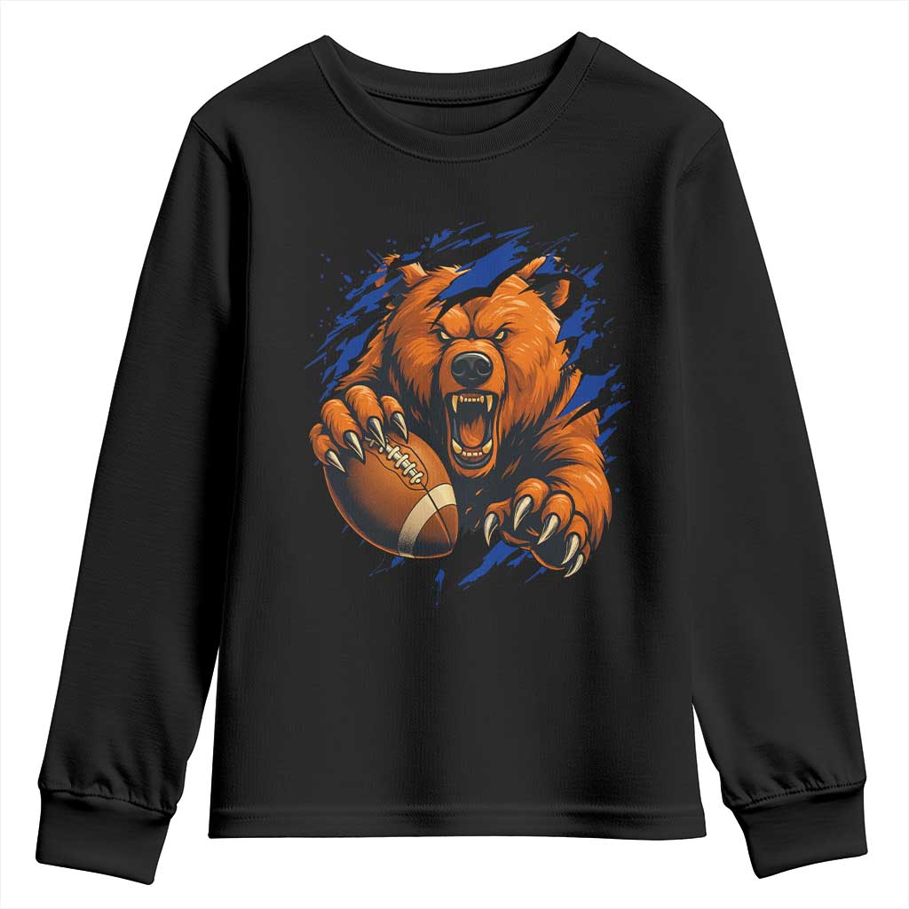 Funny CFB Game Day Youth Sweatshirt Football Lover TS11 Black Print Your Wear