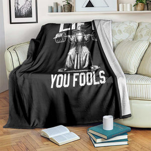 Funny Lift You Fools Throw Blanket Swole Wizard Weightlifting Bodybuilding Gym Fitness TS11 Print Your Wear