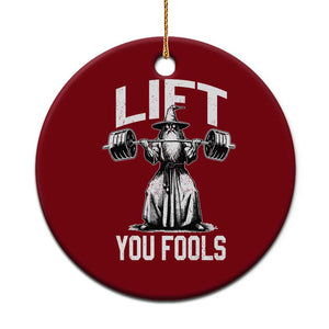 Funny Lift You Fools Ceramic Ornament Swole Wizard Weightlifting Bodybuilding Gym Fitness TS11 1pc Red Print Your Wear
