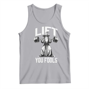 Funny Lift You Fools Tank Top Swole Wizard Weightlifting Bodybuilding Gym Fitness TS11 Athletic Heather Print Your Wear