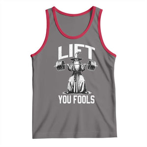 Funny Lift You Fools Tank Top Swole Wizard Weightlifting Bodybuilding Gym Fitness TS11 Deep Heather Red Print Your Wear