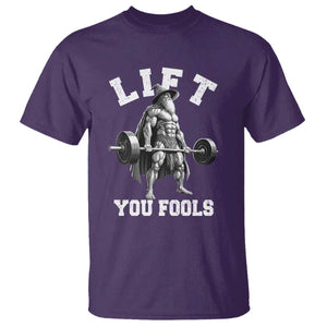 Funny Lift You Fools T Shirt Swole Wizard Weightlifting Bodybuilding Gym TS11 Purple Print Your Wear
